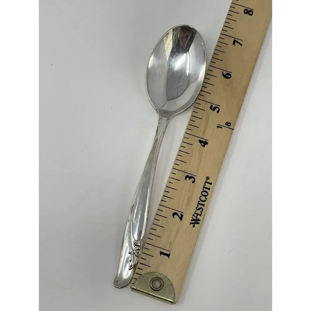 International Rogers EXQUISITE Silverplate 1957 Dinner Place Spoons 7” Set Of 4